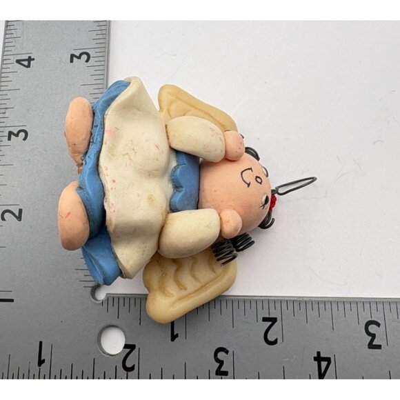 Clay Art Christmas Angel Ornament Dreamy Look Cute & Quirky - Picture 3 of 7